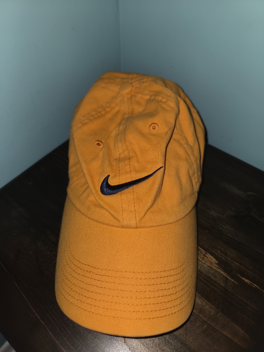 Nike Orange Baseball Cap with Black Swoosh